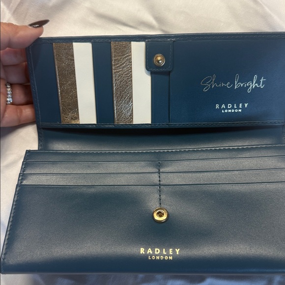 Radley London Dark Blue Long Wallet "Stardust" NWT - Picture 3 of 7